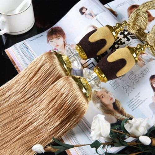 Luxury Curtain Straps Crystal Decoration Strap Hanging Ball Tied Rope Modern Curtain Buckle Hanging Tassels Tied Flowers