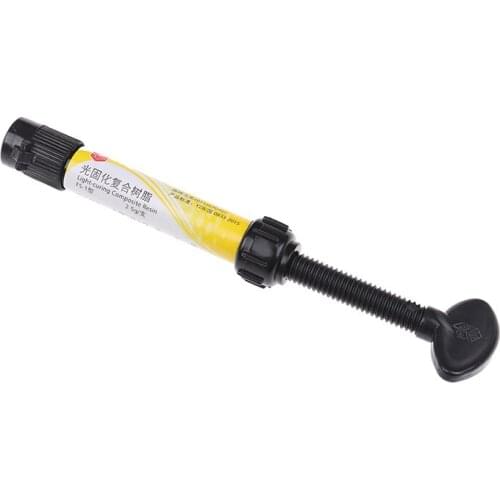 Hot 1Pcs Dental Denfil Syringe Universal Composite Light Curing Resin Shade