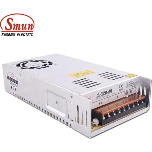 SMUN S-320-48 320W 48VDC 6.5A Switching Power Supply AC/DC Single Output 110V/220VAC To 48VDC 320W Power Supply
