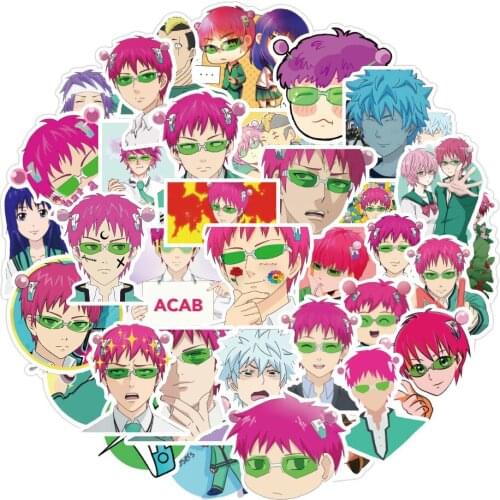 10/30/50PCS Anime Saiki Kusuo Cartoon Stickers Waterproof Travel Luggage Guitar Fridge Laptop Classic Toy Cool Kid Gift Sticker
