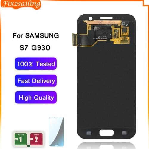 New Super AMOLED LCD For Samsung Galaxy S7 G930A G930F SM-G930F LCD Display Touch Screen Assembly For Samsung S7 G930