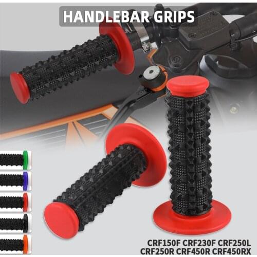 For HONDA CRF250R CRF450R CRF450RX CRF150F CRF230F CRF250L CRF250M Universal Dirt Pit Bike Rubber Handlebar grips bar End Fit