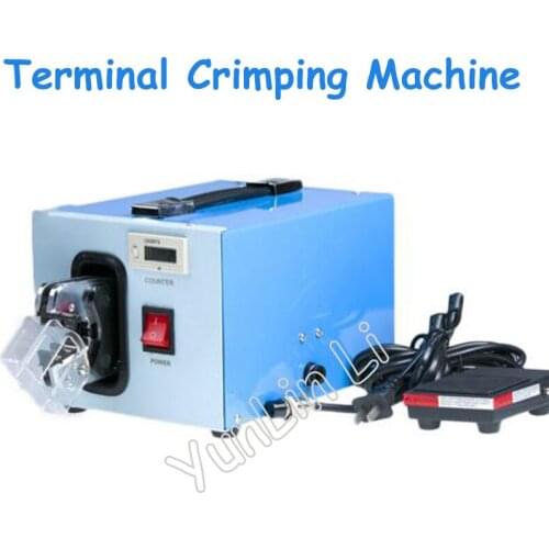 Pneumatic Terminal Crimping Machine 220V Terminal Crimping Tool with English Manual AM-201