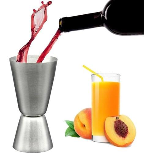 High-quality Bar Supplies Red Wine Measuring Cup Double-headed Ounce Cup Cocktail Glass Stainless Steel Kitchen Utensils