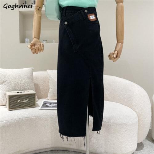 Skirts Women Denim Sexy Ladies Popular Asymmetrical Retro Female Summer High Waist Trendy Party Harajuku All-match Simple Chic