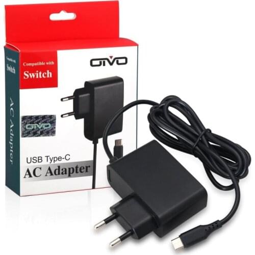 AC Adapter Charger for Nintend Switch NS Game Console EU Plug Charger Wall Adapter Charging Power Supply Home and Travel Use