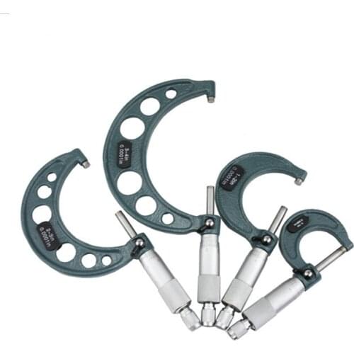 1 pc 0-150mm Outside Micrometer Set Ratchet Stop Type 0-100mm Metal Gauge Standards Caliper Tools