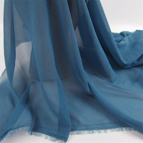 1 Yard Morandi Chiffon Fabric Soft Dancing Peacock Blue fabric Flowing Fabric For Summer Blouse Dress Line 150cm width