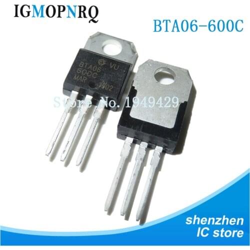 100PCS BTA06-600C TO-200 BTA06-600 TO220 BTA06 new