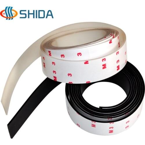 White and Black 2mm Thick 3M Self Adhesive Anti Slip Silicone Rubber 5cm*1m High Sticky Shock Absorber Feet Pads for Furniture