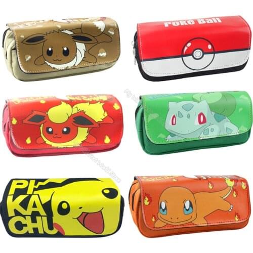 Pokemon Pencil Case High Capacity Student Pencil Bag Pikachu Children Pencilcase School Stationery Supplies Kid Boy Girl Gift