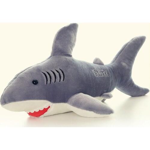 AOSST 45cm Big Size Funny Soft Bite Shark Plush Toy Pillow Appease Cushion Gift For Children Xmas Gift Toys Store Good Quality