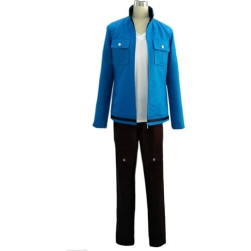 Anime World Trigger cosplay Jin Yuichi cos Unisex Halloween party costume coat+shirt+pants+bag