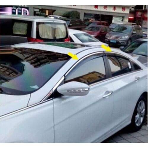Hot ACCESSORIES FIT For Hyundai SONATA 2015 2016 LF SIDE WINDOW RAIN DEFLECTORS GUARD VISOR WEATHERSHIELDS DOOR SHADE