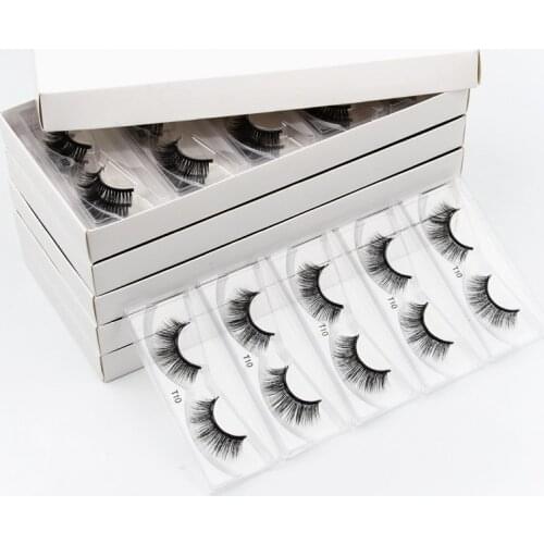 Wholesale 3d magnetic eyelashes 4/20/50/100pcs Magnets lashes handmade Mink eyelashes makeup extention fake eyelashes Dropship