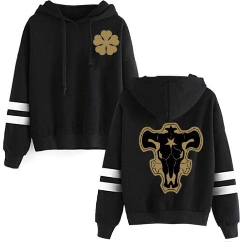 Men Hoodies Black Clover Men Pullovers Hoodies Sweatshirts Print Anime Hoody Streetwear Tops