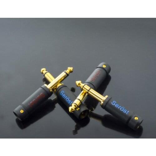 Serost Hifi Plugs Make in Taiwan Guitar Electronic Organ Mixer Mono/Stereo 6.35mm Gold-plated Plug