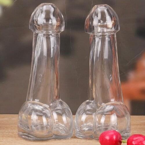 Glass Wine Cup Penis Shot Cocktail Cup Funny Penis Glass For Bachelor Party Night Bar KTV Night Show Penis Shape Glass Cups