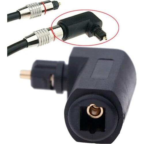 Female To Male Digital Optical Audio Cable Adapter 90 Degree Right Angle For Toslink Optical Cable TV Adapter