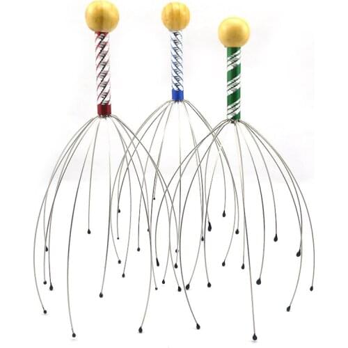 1PC Head Massager Octopus Anti-stress Relax Scalp Neck Back Massage Claw Metal Device Blood Circulate Massager Pain Relief Tools