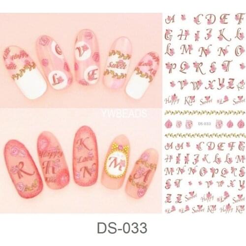 1 Pc Manicure watermark Sticker Decal Sticker DS055-060 Korea Manicure Nail Sticker