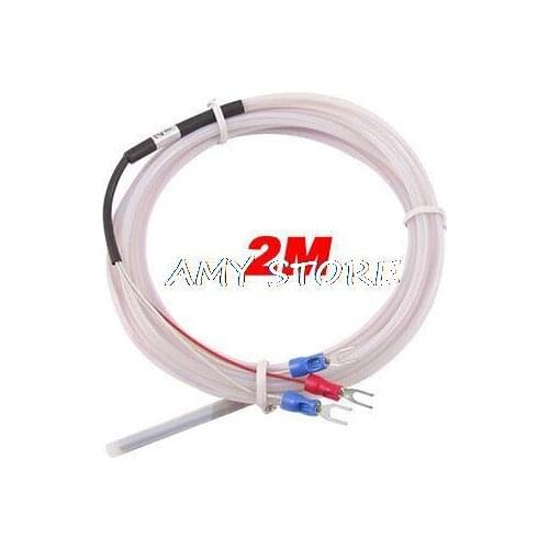 2M Cable Temperature Sensor Insulated Thermocouple Probe PT100