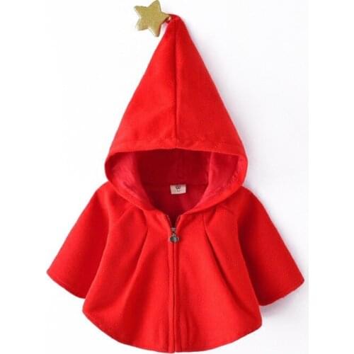 2020 Autumn And Winter Kids Outerwear Girls Jacket Christmas Costumes 2-6y For Warm Baby Coat Child Fashion Hooded Coat Clothing