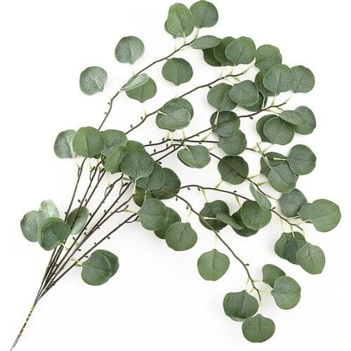 5pcs Fake Flower Eucalyptus Bunch Artificial Eucalyptus Leaves Flower for Home Wedding Decor DIY