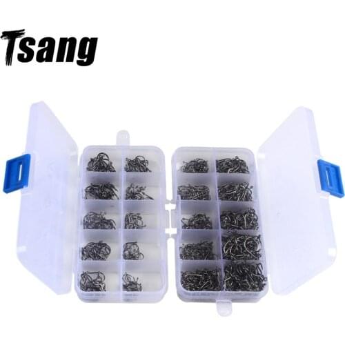 50-600pcs Fishing Hooks Set # -12# Barbed Fly Fishing Bait Holder Hook Sea Jig Hooks With Hole Carp Fishing Accessoires рыбалка