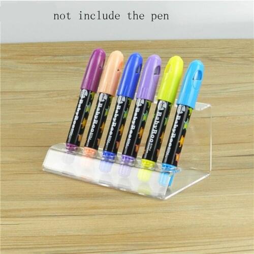 Acrylic 6 position Pen holder Eyebrow Eyeliner Pencil Display Multi-Functional Exhibition Stand Jewelry Display Holder Shelf