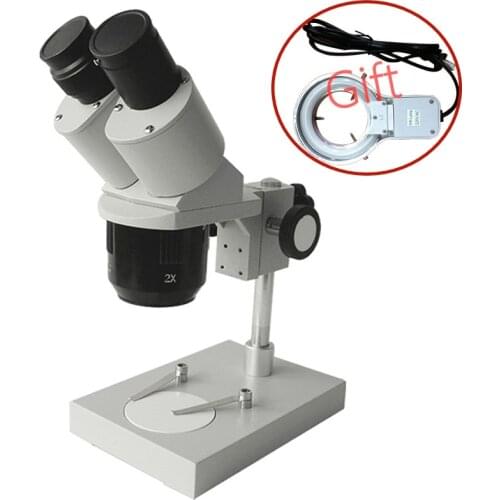 20X 40X Binocular Stereo Microscope PCB Soldering Mobile Phone Repair Tool with Gift (Fluorescent Light)