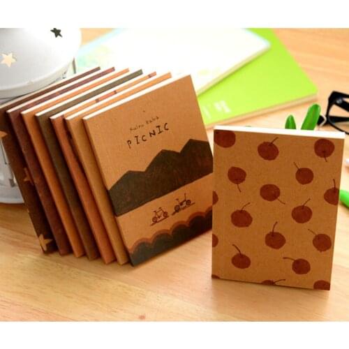 Travelers Notebook Stationery Vintage Pastel Drawing Pastels Pockets Notedpad Diary Book School Memo Office Supplies 2 PCS