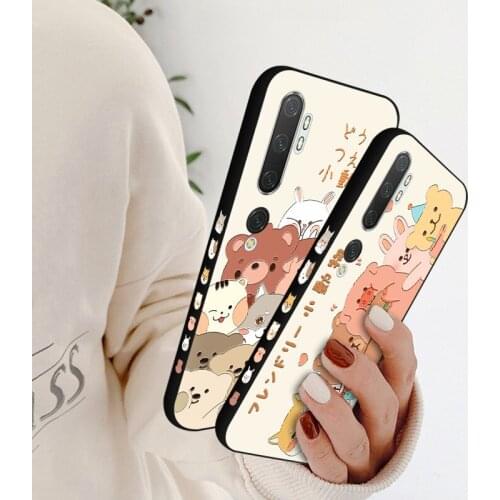 Cute Bear Phone Case For Xiaomi Mi 9 SE A3 Note 10 Lite TPU Covers Cute Bumper For Mi 9 Explorer CC9E CC9 Pro