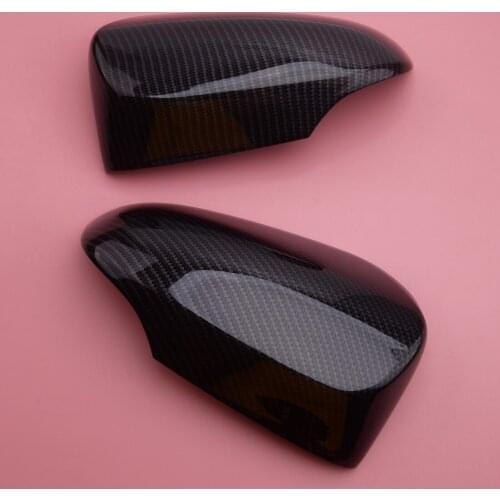 CITALL 2pcs Carbon Fiber Texture Style Wing Side Rearview Mirror Cover Trim Cap Fit for Toyota C-HR CHR 2017-2020