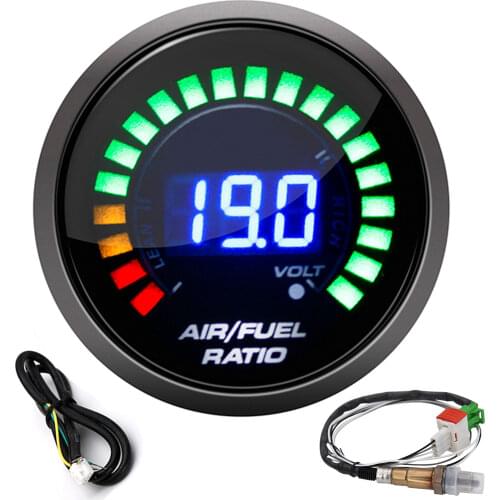 Air Fuel Ratio Gauge Narrowband O2 Oxygen Sensor Car Gauge Digital Display Fit for 12V Car 0258006028