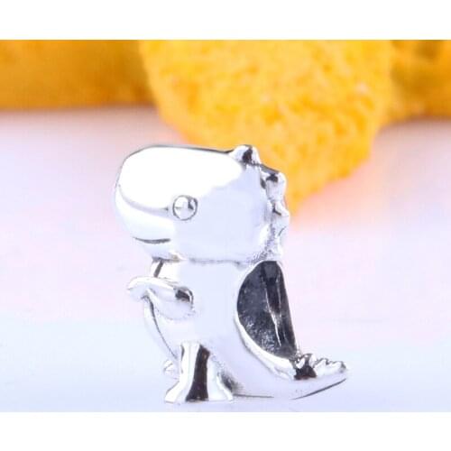 Authentic S925 Sterling Silver Dino Dinosaur Beads Fit Original Bracelets Women Jewelry Gift