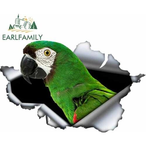 EARLFAMILY 13cm x 8.3cm For Parrot Car Truck Decal Refrigerator Car Stickers Anime Graphics Waterproof Custom Printing Decor