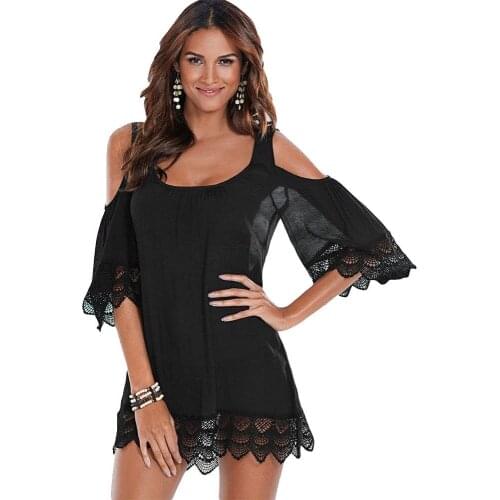 Hot Sale New Sexy Women Lace Crochet Bathing Suit Bikini Swimwear Cover Up Female Beach Dress Outfits
