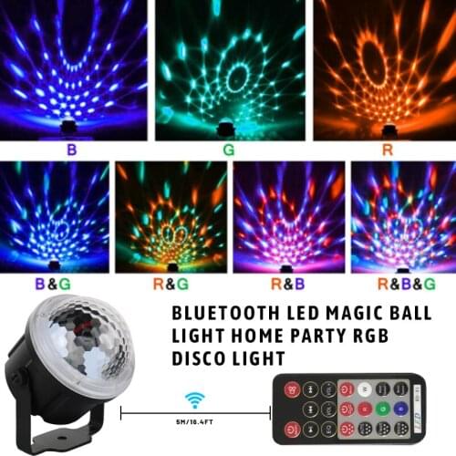Grezer 5W RGB Mini LED Magic Effect Projector Portable Bluetooth Control Sound Projection Lamps DJ Party Disco Ball Lights