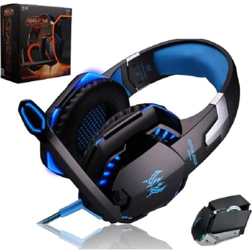 KOTION EACH G2000 G4000 Gaming Headsets Game Earphone Headset Stereo Headphone with Microphone for PC Gamer with retail box