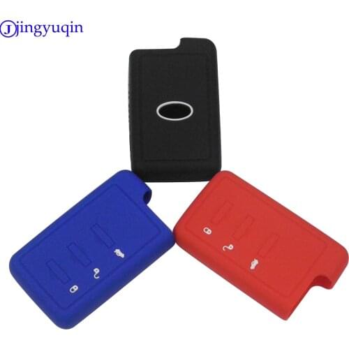 Jingyuqin silicone rubber car key cover case set shell for Subaru forester Outback Legacy 3 Buttons key