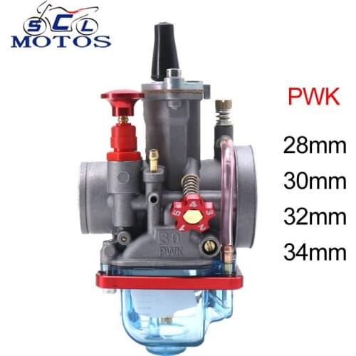 Sclmotos- Motorcycle 28 30 32 34mm Carburetor Carb For Keihin PWK Mikuni KOSO OKO Scooters ATV Dit Pit Bike With Power Jet Race