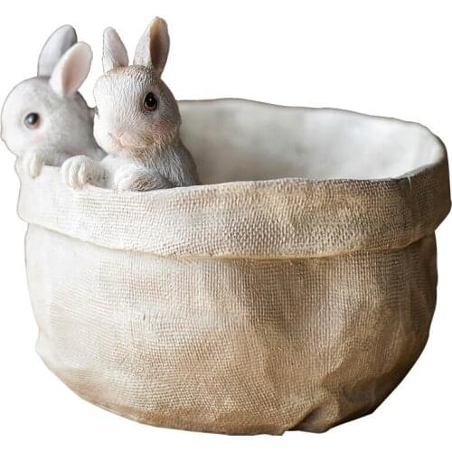 Pocket Bunny flower utensil, succulent flower pot, cute decoration, tabletop decoration, creative gift items, balcony