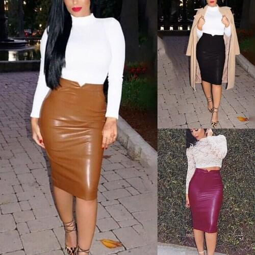 SAGACE Leather fashion sexy womens skirt personalized chain zipper Mini skirt2021 summer fashion new womens wear женские юбки