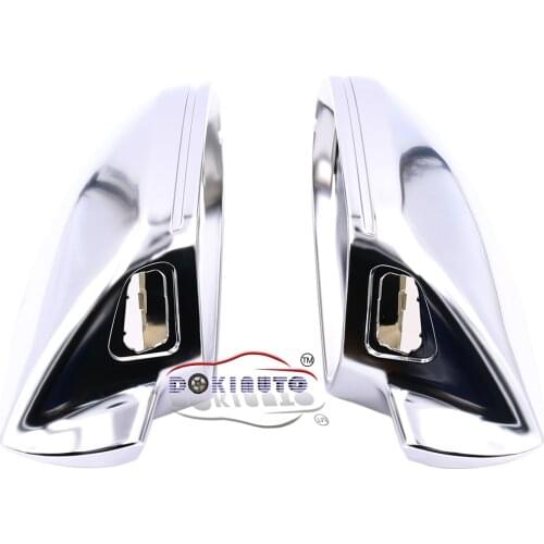Within Side Assist Matt Silver chrome mirror case rearview cover shell For Audi A6 C7 PA