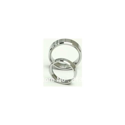Free Shipping Buy Cheap Price Jewelry USA Brazil Russia HOT Selling 6MM OR 8MM Men/Womens Silver Beveled Tungsten Wedding Ring