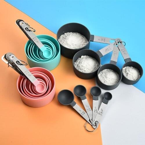 4Pcs/Set Stainless Steel Measuring Cup Measuring Spoon Set Baking Tools Kitchen Accessories Gadgets Household Items