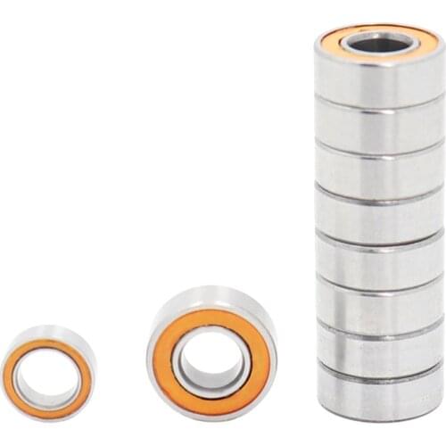 Tamiya Grasshopper/Hornet Precision Ball Bearing Kit 5x11x4mm 9pcs, 5x8x2.5mm 1pc Orange Rubber Sealed