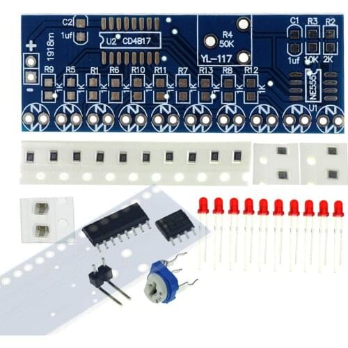 NE555+CD4017 Light Water Flowing Light LED Module DIY Kit for Arduino Raspberry pi