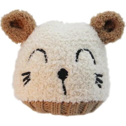 Autumn And Winter Baby Hat Children Knitted Hat Baby Hat Winter Wool Cute Cartoon Hat